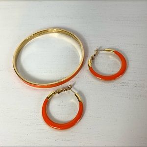 Kate Spade Bangle and Pierced Earrings